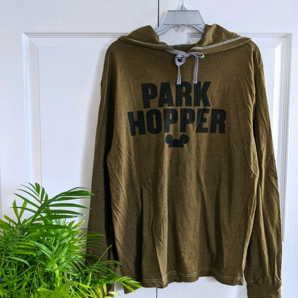 Disney Parks "Park Hopper" Long Sleeve Hooded Tee - Picture 1 of 2